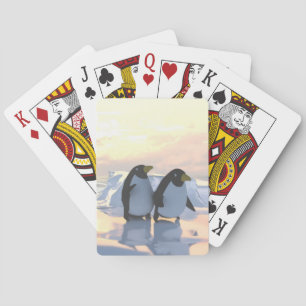 Jeu De Cartes des pingouins qui refroidissent sur une banquise