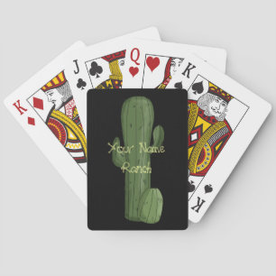 Jeu De Cartes Desert Saguaro Cactus - Votre nom Ranch Western