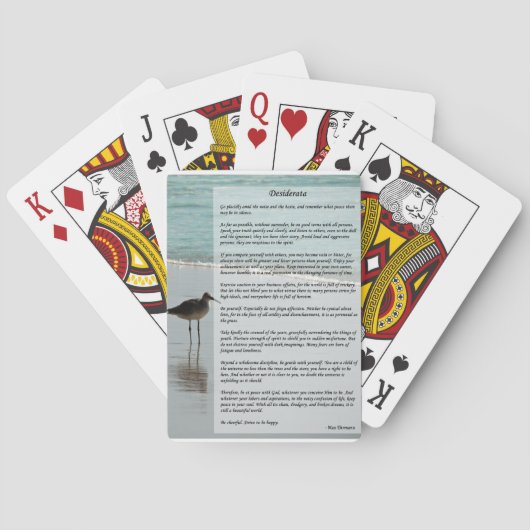 Jeu De Cartes Desiderata Poem (dos)