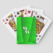Jeu De Cartes Design Art Déco Vert Monogramme (dos)