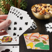 Jeu De Cartes Design atomique rétro du milieu du siècle (In Situ)