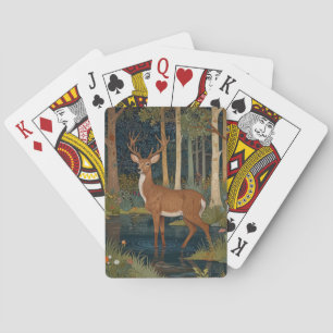 Jeu De Cartes Design de cerfs de bois Rustique Boho Forêt de ver