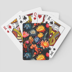 Jeu De Cartes Design de fleurs d'art