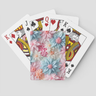Jeu De Cartes Design de fleurs Pastel