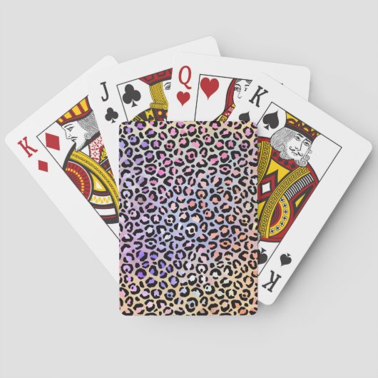 Jeu De Cartes Design de la série Leopard Iridescente 7 (dos)