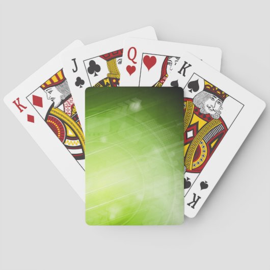 Jeu De Cartes Design de lumière verte dans un style high-tech (dos)