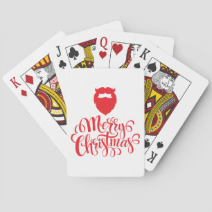 Jeu De Cartes Design de Noël Barbe Père Noël