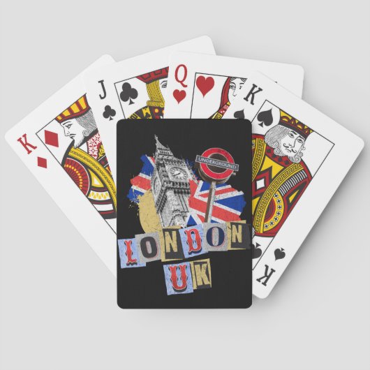 Jeu De Cartes Design de style rétro à Londres (dos)