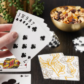 Jeu De Cartes Design en feuille Boho d'or (In Situ)