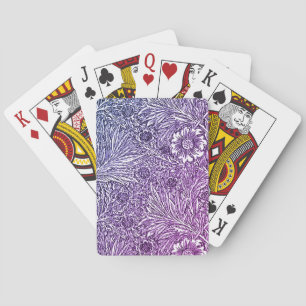 Jeu De Cartes Design floral complexe dans les tons violets et bl