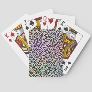 Jeu De Cartes Design Iridescendant Leopard Series 6