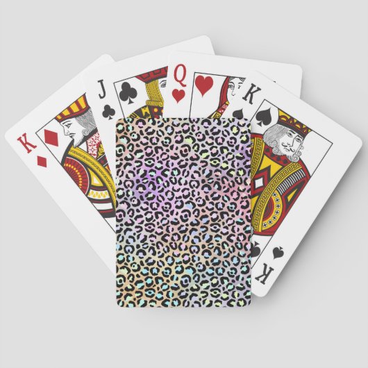 Jeu De Cartes Design Iridescendant Leopard Series 6 (dos)