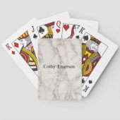 Jeu De Cartes Design Marbre blanc élégant et simple tendance (dos)