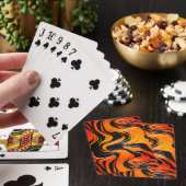 Jeu De Cartes Design orangé et noir (In Situ)