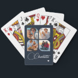 Jeu De Cartes Design Your Own 4 Photo Personalized Name<br><div class="desc">Unleash your creativity with our Design Your Own 4 Photo Personalized Name Poker Cards! These custom playing cards allow you to upload and showcase four of your favorite photos, making game night even more special and memorable. Perfect for poker enthusiasts, family gatherings, or as a unique gift for any occasion,...</div>