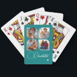 Jeu De Cartes Design Your Own 4 Photo Personalized Name<br><div class="desc">Unleash your creativity with our Design Your Own 4 Photo Personalized Name Poker Cards! These custom playing cards allow you to upload and showcase four of your favorite photos, making game night even more special and memorable. Perfect for poker enthusiasts, family gatherings, or as a unique gift for any occasion,...</div>