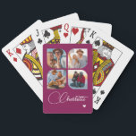 Jeu De Cartes Design Your Own 4 Photo Personalized Name<br><div class="desc">Unleash your creativity with our Design Your Own 4 Photo Personalized Name Poker Cards! These custom playing cards allow you to upload and showcase four of your favorite photos, making game night even more special and memorable. Perfect for poker enthusiasts, family gatherings, or as a unique gift for any occasion,...</div>