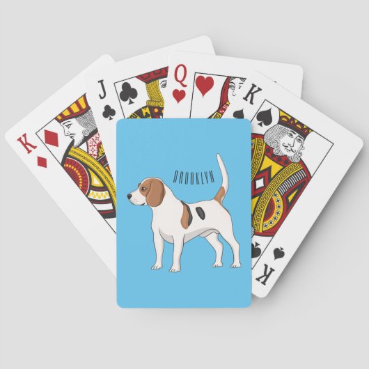 Jeu De Cartes dessin animé de chien beagle (dos)