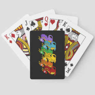 Jeu De Cartes Dessin animé de dragons colorés arc-en-ciel