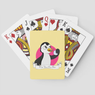Jeu De Cartes Dessin animé de manchot mignon
