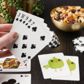 Jeu De Cartes Dessin Animé Oiseau Vert (In Situ)