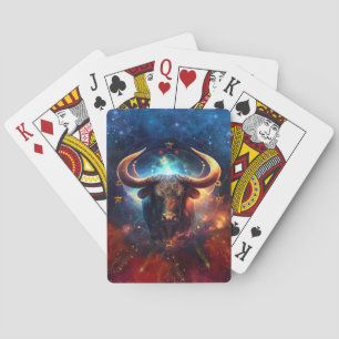 Jeu De Cartes Dessin aquarelle Signe astrologique Taureau