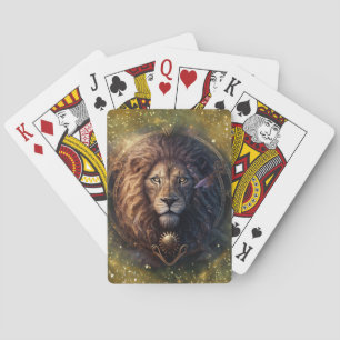 Jeu De Cartes Dessin aquarelle Signe du zodiaque Lion