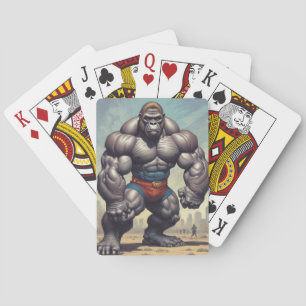 Jeu De Cartes Dessin d'art pop de Gorilla Bodybuilder