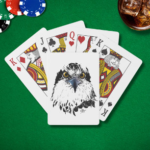 Jeu De Cartes Dessin de Balbuzard aux yeux noirs perçants