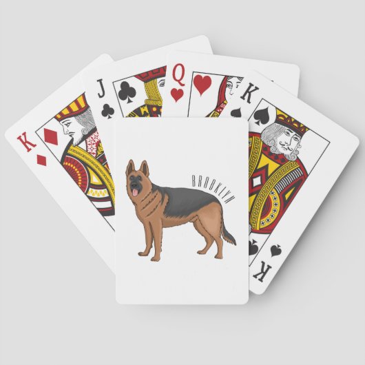 Jeu De Cartes dessin de berger allemand (dos)