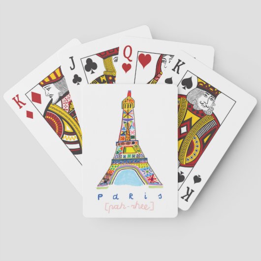 Jeu De Cartes Dessin de bout de feutre de Paris (dos)