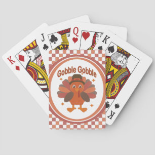 Jeu De Cartes Dessin de dinde de Thanksgiving mignon – “Gloussem