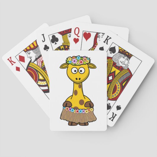 Jeu De Cartes Dessin de Hula Dancer Giraffe (dos)