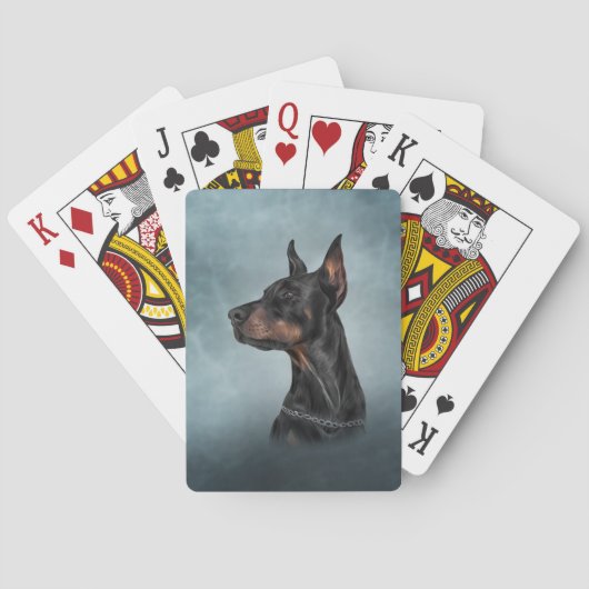 Jeu De Cartes Dessin Doberman (dos)