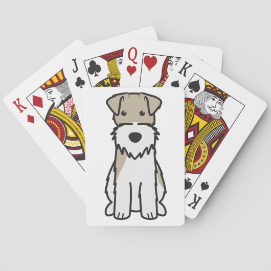 Jeu De Cartes Dessin du chien de Terrier Fox Wire (dos)