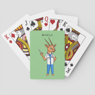 Jeu De Cartes Dessin du médecin de l'antilope Cute Gemsbok