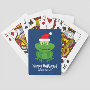 Jeu De Cartes Dessin humoristique de grenouille du Père Noël