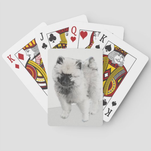 Jeu De Cartes Dessin Keeshond Chiot - Joli dessin original Chien (dos)