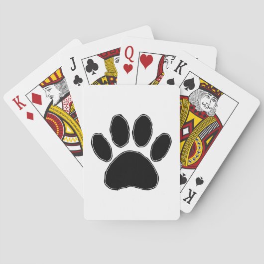 Jeu De Cartes Dessin Paw Chien En Noir (dos)