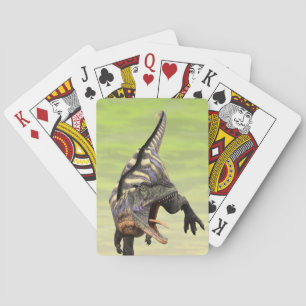 Jeu De Cartes Dessin préhistorique drôle d'Aucasaurus rugissant
