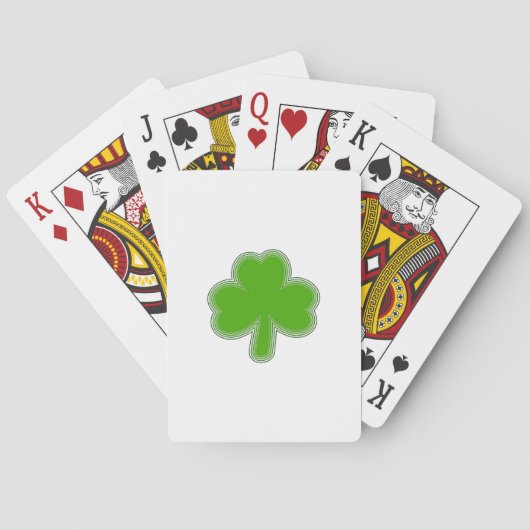 Jeu De Cartes Dessin Shamrock De Saint Patrick (dos)