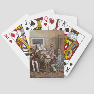 Jeu De Cartes Dessin vintage : Enfants dans la classe de musique