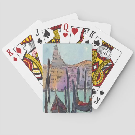 Jeu De Cartes Destinations | Deux Gondolas à Venice Sketch (dos)