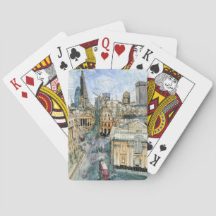 Jeu De Cartes Destinations   Watercolor Vintage London Street