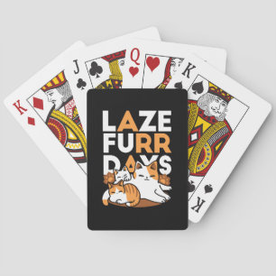 Jeu De Cartes Détendez-vous Art Chat - 'Laze Furr Days' pour les