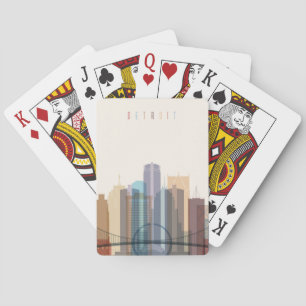 Jeu De Cartes Detroit, Michigan   Ville Skyline