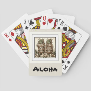 Jeu De Cartes Deux mariés Tête Tiki de Pineapple Gay Mariage Rét