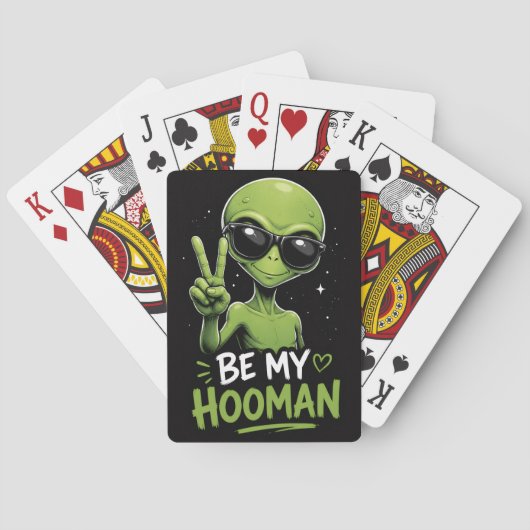 Jeu De Cartes Deviens Mon Hooman Design Alien (dos)