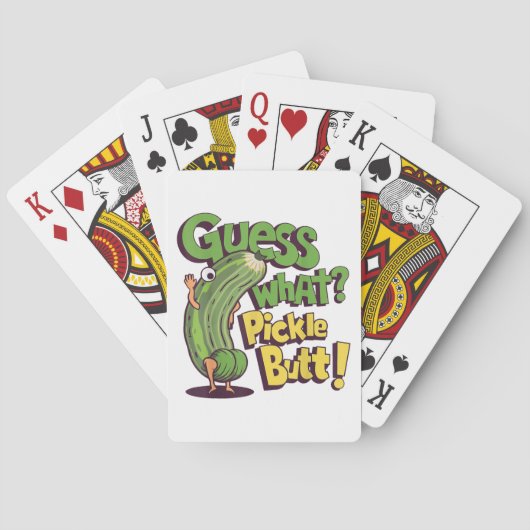 Jeu De Cartes Devinez quoi_ Pickle Butt! Drôle concombre (dos)