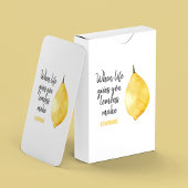 Jeu De Cartes Devis jaune citron amusant